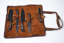 Hand-Forged 5-Piece Kitchen Knife Set | Hammered Black Carbon Steel | Pakkawood & Black WalnutHandles - CK-003