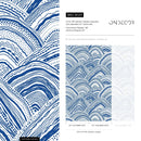 Abstract Wallpaper with Hand-Drawn Waves in Blue - B029