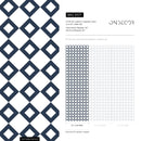 Geometric Wallpaper Featuring a Diamond Grid in Blue and White - B107