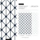 Geometric Wallpaper with a Connecting Dot Grid in Dark Blue and White - B109