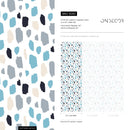 Abstract Wallpaper with Painterly Spots in Blue, Gray, and Black - B282