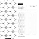 Geometric Wallpaper with an Interlocking Star Pattern in Gray and White - B809