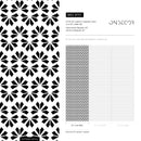 Art Deco Wallpaper with a Geometric Fan Pattern in Black and White - B701