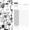 Cubism Wallpaper Inspired by Picasso Faces in Black and White - B651