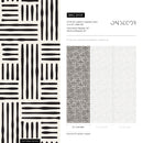 Geometric Wallpaper with a Woven Line Pattern in Black and Off-White - B418