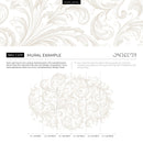 Damask Wallpaper with Elegant Acanthus Scrolls in Beige and Cream - C209
