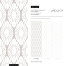 Art Deco Wallpaper with a Geometric Sunburst Motif in Greige - C037