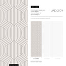 Minimalist Geometric Wallpaper with a Wavy Line Pattern in Black and Beige - C285