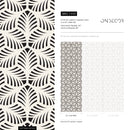 Art Deco Wallpaper with a Geometric Fan Pattern in Black and Cream - C440