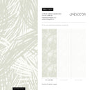 Tropical Wallpaper with Sketched Palm Fronds in Light Greige and Cream - C654