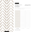 Minimalist Ikat-Style Herringbone Wallpaper in Beige- C749