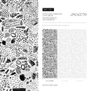 Abstract Wallpaper with Artistic Doodles in Black and White - C817