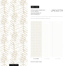 Geometric Wallpaper with a Textured Herringbone Motif in Beige - C255