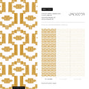 Boho Wallpaper with a Tribal-Inspired Pattern in Yellow - C542