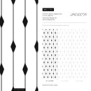 Vertical Diamond Stripe Wallpaper in Black and White - C752