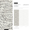 Abstract Wallpaper with a Hand-Drawn Botanical Motif in Black - D289