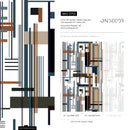 Abstract Wallpaper with Intersecting Geometric Lines in Black, Blue, and Brown - D752