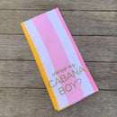 Where's My Cabana Boy Tea Towel in Multicolor Stripes | Cotton Kitchen Hand Dish Cloth | 28" L x 18"