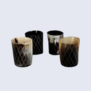Horn Whiskey Shot Glasses Pack (4,8 & 12) – Hold Up to 6.5oz, Crisscross