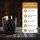 Horn Whiskey Shot Glasses Pack (4,8 & 12) – Hold Up to 6.5oz, Crisscross