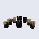 Horn Whiskey Shot Glasses Pack (4,8 & 12) – Hold Up to 6.5oz, Crisscross