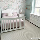 Deron White Washable 3D Rug