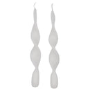 20 White Cotton Swirl Candles - 10 Packs of 2