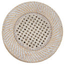 White Rattan Charger - Set of 4