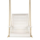 Amish Casual Heavy Duty Solid White Stain Roll Back Swing Chair