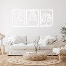 Succulents Metal Wall Art – Botanical Plant Lover Home Decor