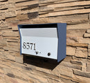 RetroBox Locking Wall Mount Mailbox in TEXTURED GRAY METALLIC