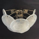 White Vintage Murano Disc Glass Wall Sconce