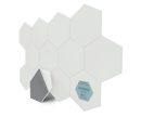 Hexagon Polyester Acoustic Panels - 12 Pack | Eco-Friendly Sound Absorption | Easy Peel & Stick Installation