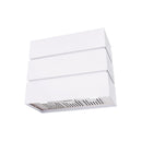 Akicon 36" Stainless Steel Wall Mount Range Hood, 3 Stacks Modern Box with 600 CFM Vent Motor