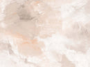 White and Orange Acrylic Texture Wallpaper - Modern Abstract Organic Design