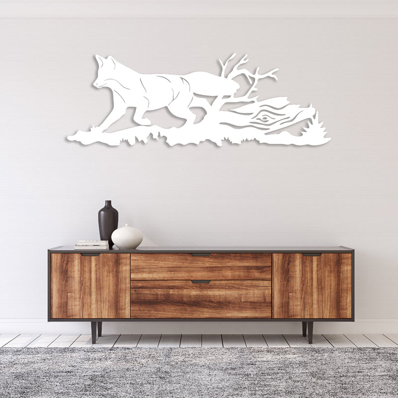 Running Fox - Metal Wall Art