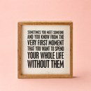 Whole Life Without Them Inset Box Sign | Snarky Square Wooden Decor | 7" x 7"