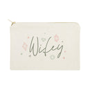 Wifey with Gemstone Cotton Canvas Cosmetic Bag