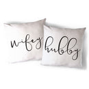 Hubby and Wifey Pillow Covers, 2-Pack