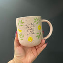 Wild & Free Stoneware Mug in Pale Peach | Coffee Tea Cup | 18oz