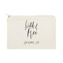 Wild and Free, Ephesians 3:12 Cotton Canvas Cosmetic Bag
