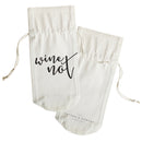 Wine Not Cotton Canvas Wine Bag