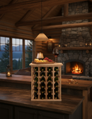 Solid Wood Handcrafted Wine Rack with Tabletop