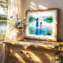With Mom! Counted Cross Stitch Kit by Magic Needle 70-60