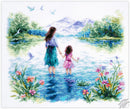 With Mom! Counted Cross Stitch Kit by Magic Needle 70-60