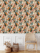 Orange and Green Leaves Wallpaper