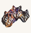 Wolves - Family of Three Metal Art (