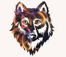 Wolf Face Front Metal Art (