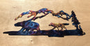 Wolf, Bear, Mountains and Trees Metal Art (