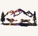 Wolves, Mountains and Trees Metal Art (